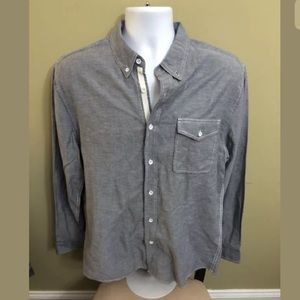 Men’s AG Cotton Denim Look Button Front Shirt MED